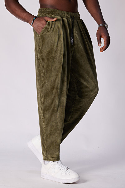 Superbluemexico Unisex Khaki Velvet Trousers