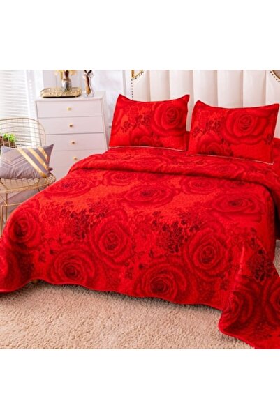 Casa de Vis Set cuvertură de pat în stil catifea, 3 piese, 220 x 240 cm, CC-34