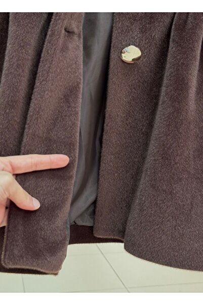 MİHRA STORE Fatiana Beli Sıkkımlı Fox Ceket-Bn4549 Aci Kahve