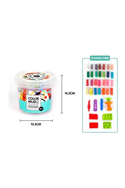 Toybox DIY Play Dough Creations Set in Bucket with Fun Molds and Tools For Kids