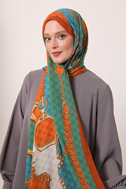 LuvenSara Chain Patterned Silk Shawl