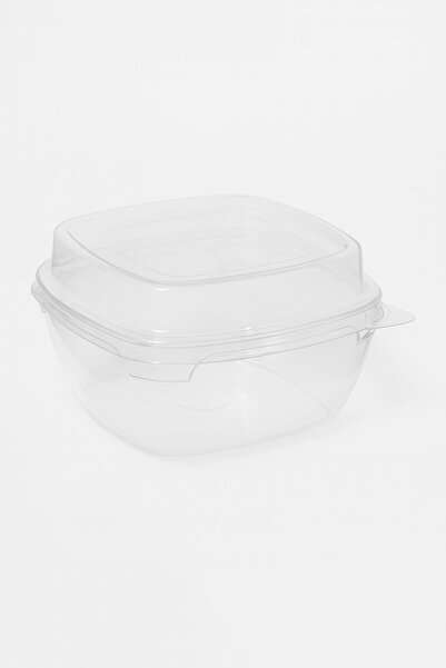 YOK YOK AMBALAJ Crystal Plastic Food Container with Lid Transparent Disposable Rice Pudding Bowl Dessert and Storage Container 25 Pieces
