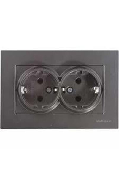Mutlusan İKİLİ TOPRAKLI PRİZ RİTA ANTRASİT