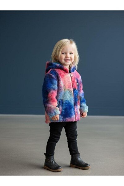 Zekids Girl's Colorful Hooded Plush Coat