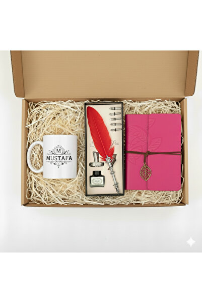 Hr Production Kişiye Özel Hediye Divit Seti| Kırmızı Divit Kalem,Kupa Bardak,...