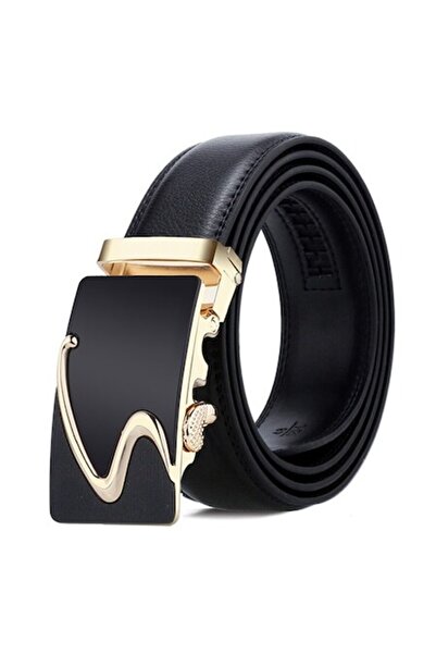 OEM Curea bărbătească CB9AUN, cataramă automată, reglabilă, 125 cm, neagră