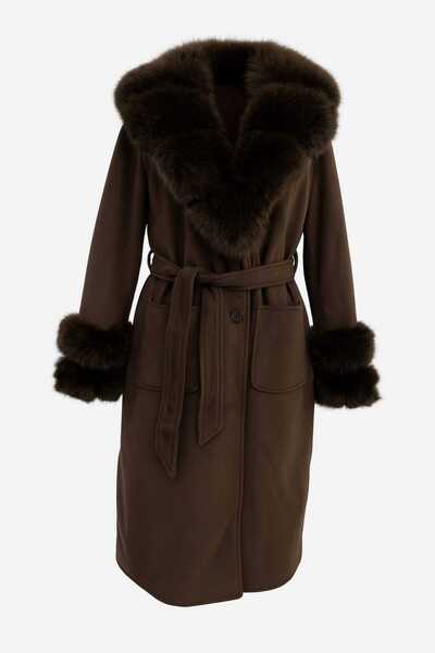 Diva Exclusive Fashion Elegant coat with removable fur
