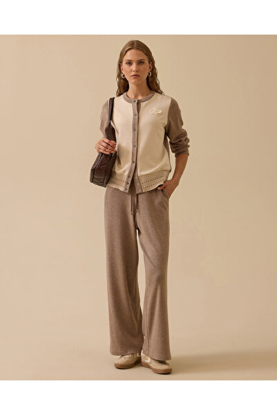 SEÇİL Bol Paça Tam Boy Triko Pantolon