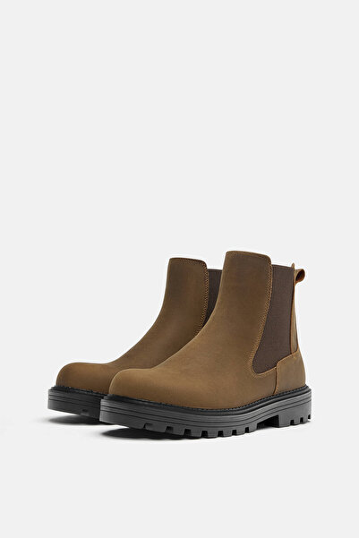 Pull & Bear Deri Chelsea bot