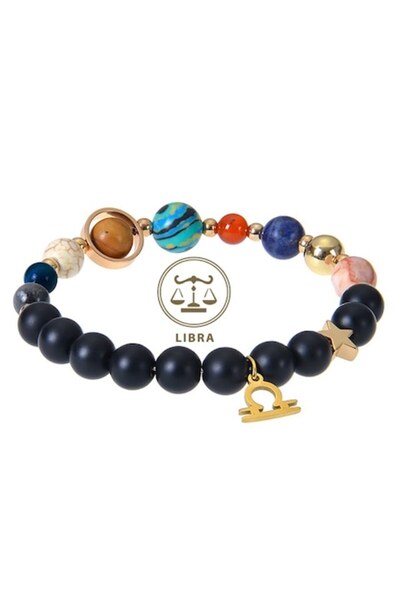 OEM Brățară cu pandantiv zodiacal cu ametist și energie, mărgele vindecătoare...