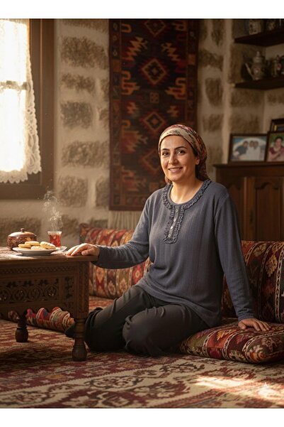 Calen Corded Fabric Patterned Mother's Combed Cotton