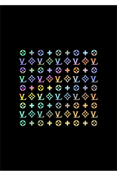 Etiket Dünyası VL Desen Kaplama Sticker Etiket 23x23 Cm - Araç -Motor - Laptop - Kask Etiket