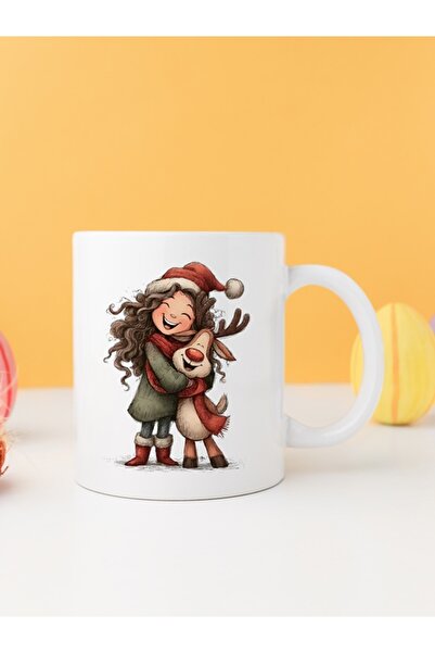 IŞILAY PROMOSYON كوب على شكل غزال لعيد الميلاد للفتيات موديل 24