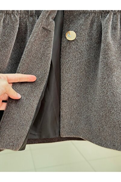 MİHRA STORE Fatiana Beli Sıkmalı Fox Jacket-Bn4549 Brown