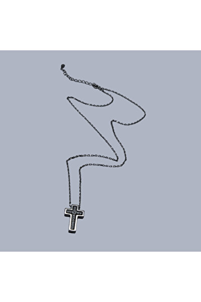 Velvet 925 Silver Necklace with Cross Pendant Inlaid with Zirconia – Symbol of Elegance and Faith