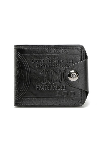 OEM Men's wallet, eco-leather, 12 compartments, $100 design, SIM card pocket