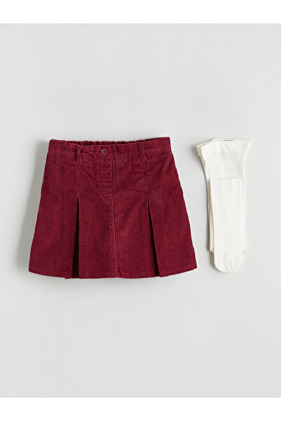 LC Waikiki تنورة LCW Kids الأساسية ذات الثنيات للفتيات