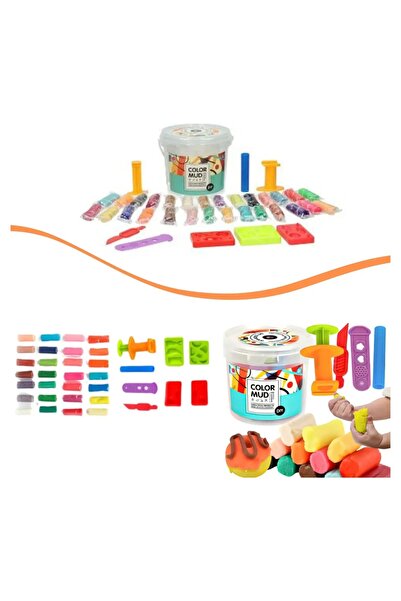 Toybox DIY Play Dough Creations Set in Bucket with Fun Molds and Tools For Kids