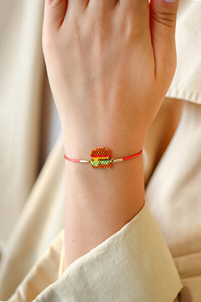 Kübüşün Atölyesi Ka-030 Miyuki Bracelet - Fast Food Series - Hamburger
