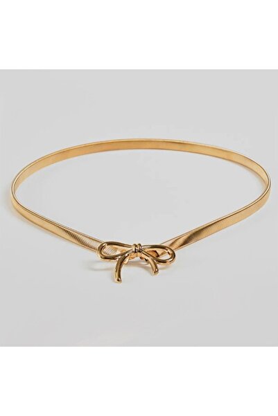 OEM Curea elastică pentru femei, stil metalic elegant, cu cataramă tip fundă,...