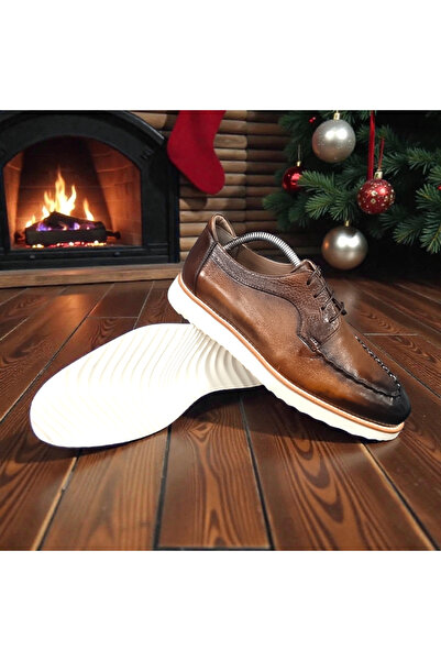 VİVA SHOES 100% Genuine Leather Eva Sole Casual Men's Shoes