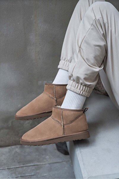 diya shoes Women's Ultra Mini Fur Lined Suede Boots 3cm