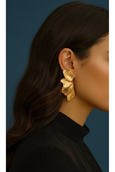 vina's atelier Çiçek Çelik Küpe