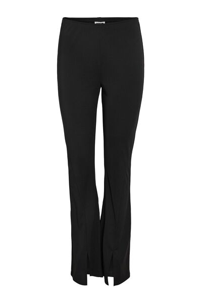 Noisy May Women's High Waist Long Side Slit Pants