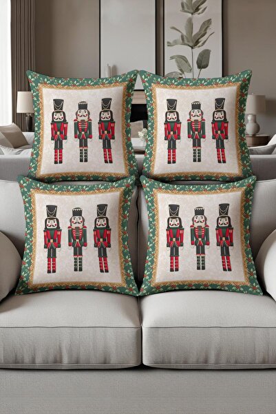 Dolce Mariee Digital Printed Soft Textured 4-Piece Throw Pillow Cover Set Krl...