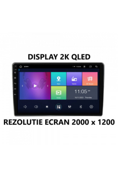 NAVI-ABC Dedicated Navigation for Dacia Logan 2 (2012-2020) 9.5 inch 2K QLED 4GB/64GB Octa-Core 4G