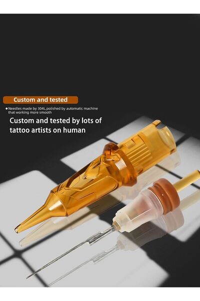 Generic 20 Piece Golden Tattoo Cartridge Needles 5RL Disposable for Tattoo Artists