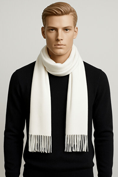 Tarz Cool Unisex Λευκό Φλις Φουλάρι