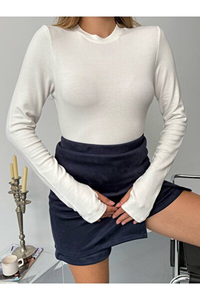 KECHİ WOMAN تنورة قصيرة من جلد الغزال