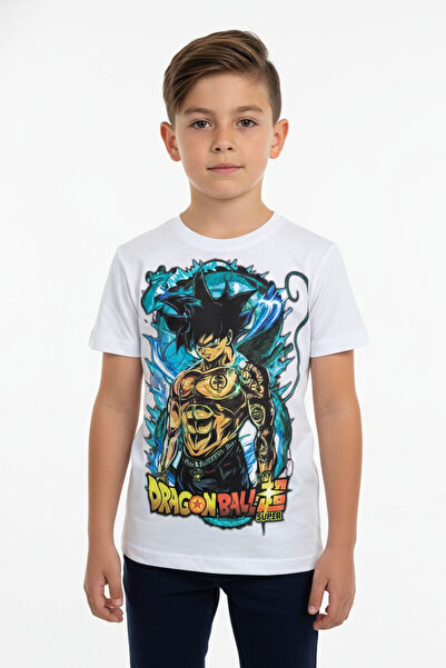 Vaxy Style Boys' Crew Neck Relax Fit Cotton Dragon Ball Super Goku Printed Sh...