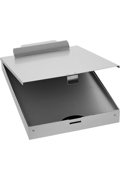 Amazon basics Metal Clipboard with 2 Compartments and Internal Storage for 250 Sheets, 35.78 × 23.3
