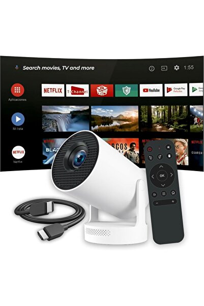 Generic HY300 Plus Mini Portable Projector - Electric Focus, 4K UHD, 300 ANSI Lumens, Wi‑Fi 6, Bluetooth