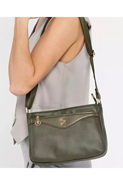 MERİÇ ÇANTA Women's Black Multi-Eyed Faux Leather Crossbody Bag