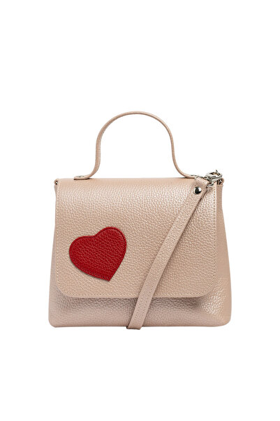LAURA OLARU MINI LOVE Pearl Pink Bag With Heart