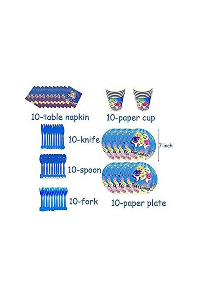 Generic 109-Piece Baby Shark Party Supplies Set