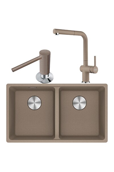 Franke MRG 120-35-35 Granit Oyster Renk Evye, ACTIVE PLUS DOCCIA 2.0 Oyster A...