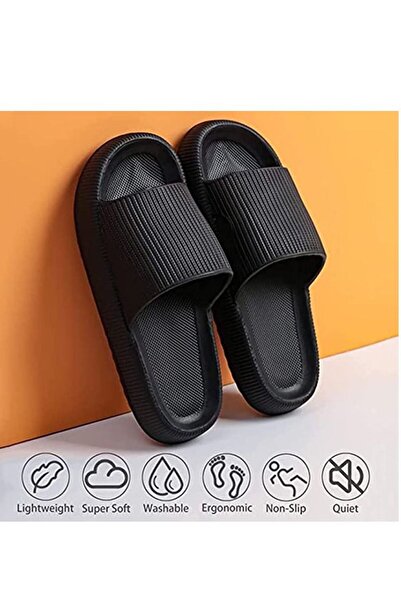 Generic Pillow Slides Massage Shower Slippers - Non-Slip Quick-Dry Open-Toe Super Soft Thick Sole