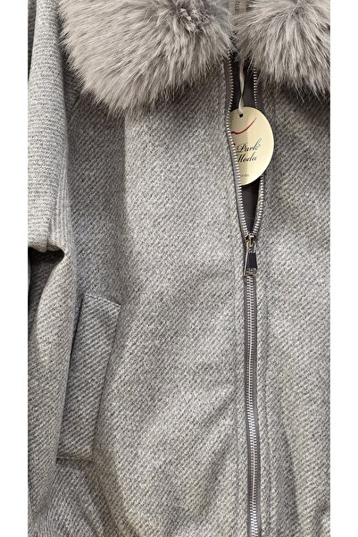 Park Moda Fur Collar Seersucker Jacket