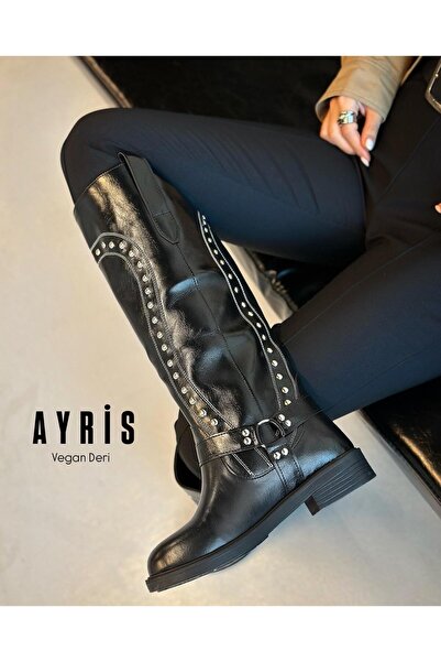 Zuum Γυναικείες μπότες μέχρι το γόνατο Ayris Troklu - Μαύρο Ρουστίκ