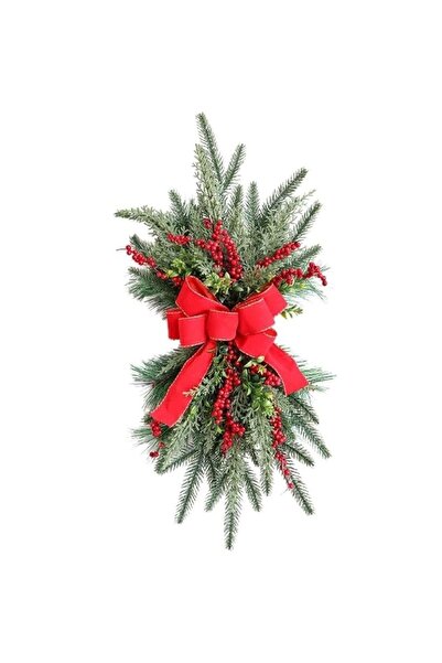 Kardett Decorațiune verticală tradițională de Crăciun cu ilex și brad roșu, 6...