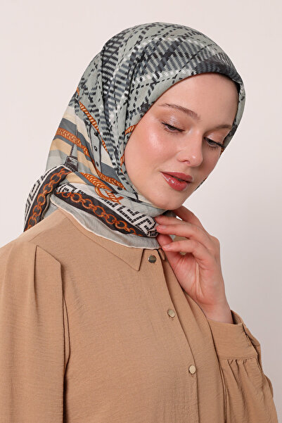 LuvenSara Chain Belt Plaid Pattern Summer Scarf