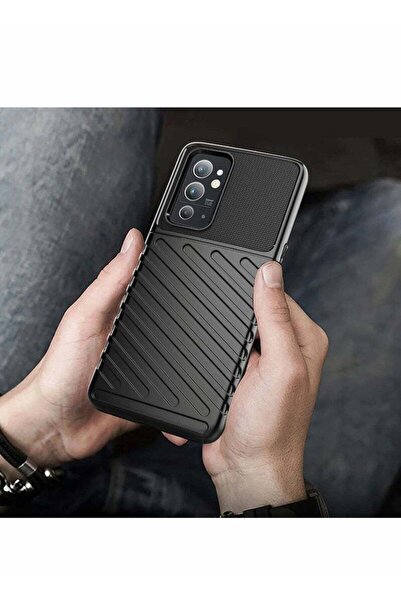 Generic OnePlus 9RT Case with Screen Protector (Black, 2 Pieces)