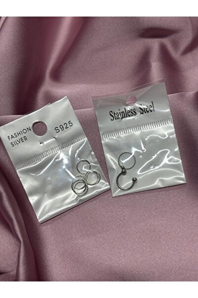 Melkady Aksesuar MelKady 919 - Gümüş, Çelik Hızma ve Piercing Seti (7'li)