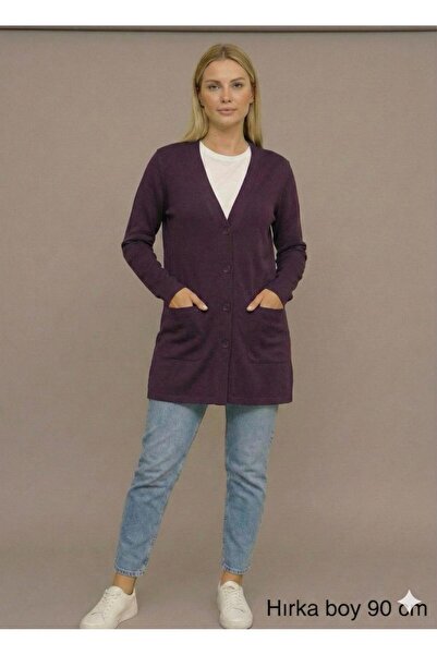 FİRES GİYİM Seasonal Glorya Buttoned Long Cardigan