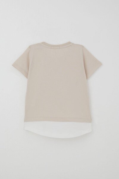 Breeze Baby Boy Shorts Set Cute Captain Teddy Bear Printed Pockets Detailed 9 Months-3 Years, Beige