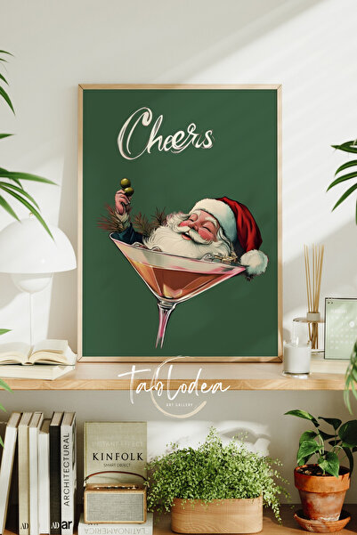 tablodea Poster înrămat cu decor de Crăciun cu model retro Cheers, cu tematic...
